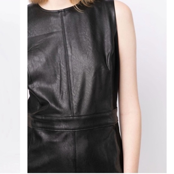 Spanx Leather Like Combo Fitted Sheath Dress - Picture 2 of 14